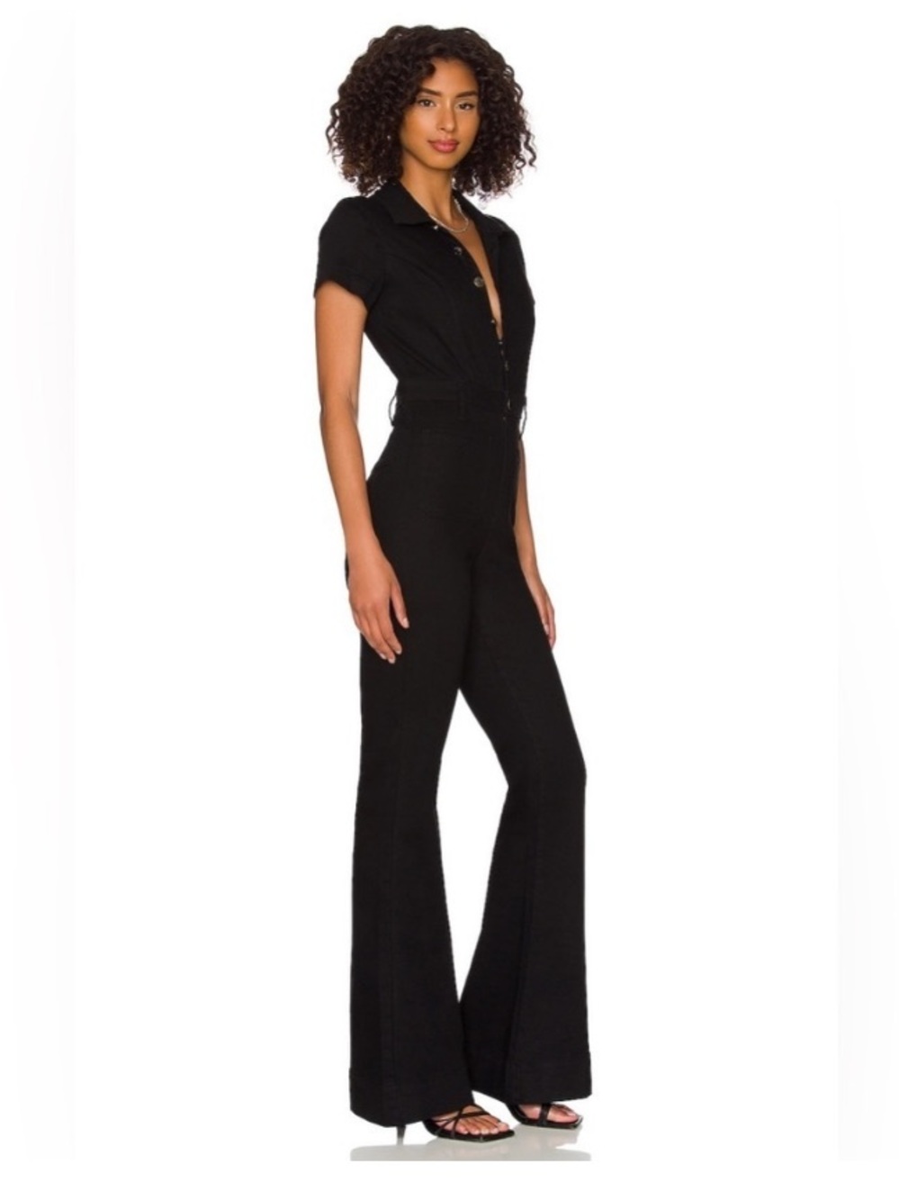 SHOW ME YOUR MUMU Everheart Jumpsuit black denim small